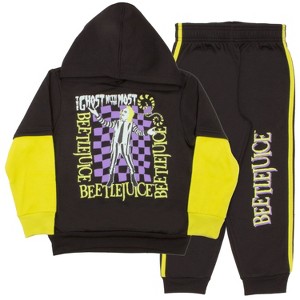 Warner Bros Beetlejuice Little Boys Fleece Hoodie and Sweatpants 2-Piece Set - Black, 5-6 - 1 of 4