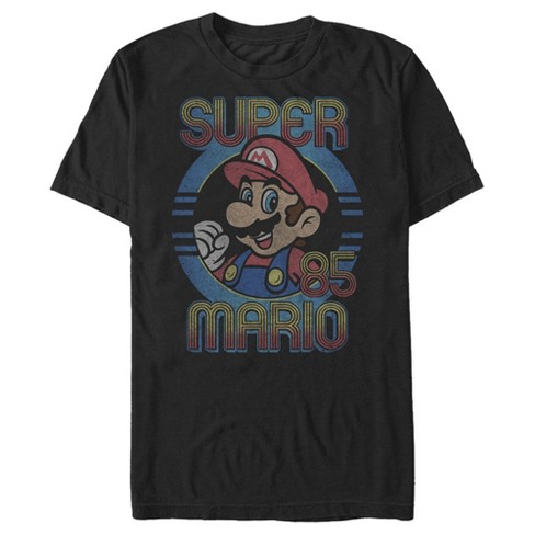 Men's Nintendo Mario Circle 1985 T-shirt - Black - X Large : Target