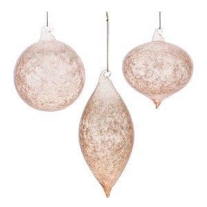 Crackled Swirl Glass Ornament (Set of 6) - 1 of 4