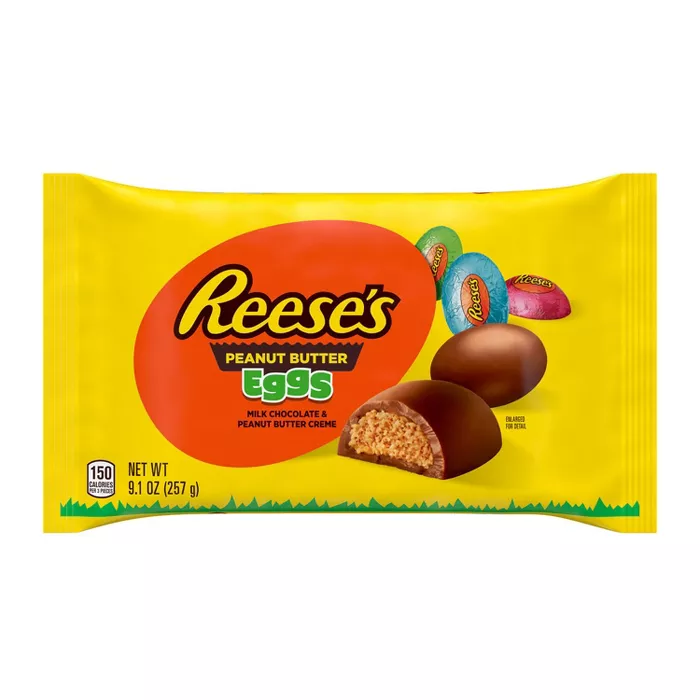 Reese's Milk Chocolate Peanut Butter Crème Eggs Easter Candy - 9.1oz : Target