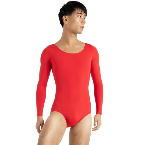 Red long store sleeve leotard