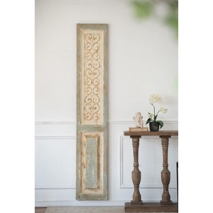 14 x 78.5 Large Wooden Rectangle Hanging Panel, Decorative Wall Sculpture, Carved Wall Art - 1 of 1