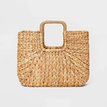 Straw Tote Handbag - A New Day™ Natural