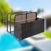 Pool Storage Bin - Outdoor Caddy w/Wheels for Toys, Floaties, Noodles, Towels & Life Vests, PE Rattan Design, Poolside Organizer - 3 of 4