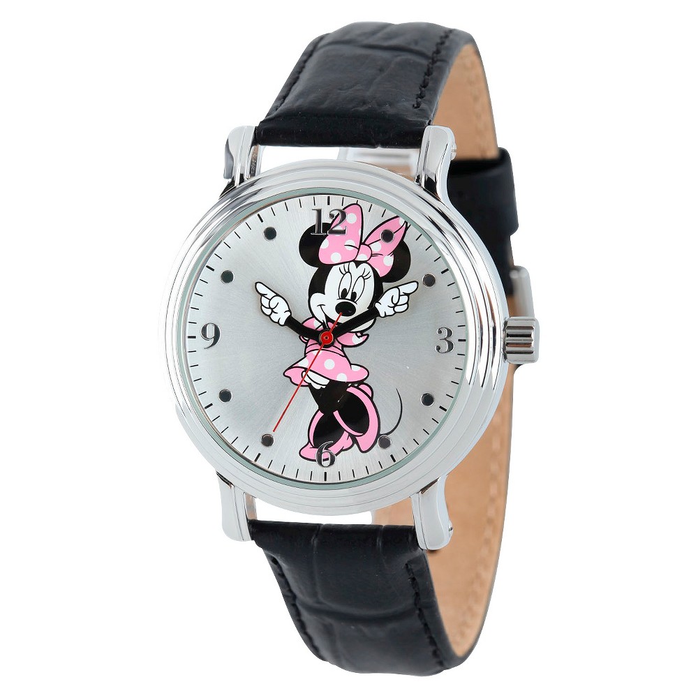 Photos - Wrist Watch Disney Women's  Minnie Mouse Shinny Vintage Articulating Watch with Alloy C 