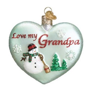 Old World Christmas 3.25 In Grandpa Heart Ornament Love Snowmen Tree Ornaments - 1 of 3