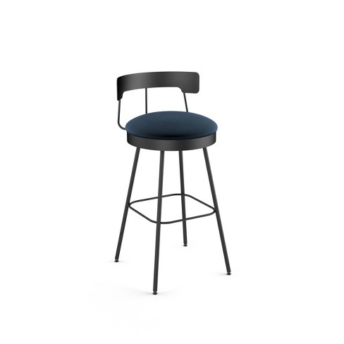 Monza Swivel Counter Height Barstool Dark Blue Velvet Amisco Target