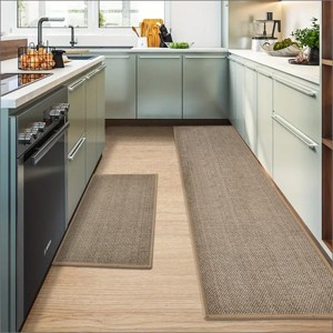 BAGOKIE 2/3 Pieces Non-Skid Kitchen Rugs and Mats Set - 1 of 4