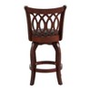 38.00"Comfortable Swivel Pub Height Chair 1pc Design Back Dark Cherry Finish Faux Leather Upholstery Solid Wood Furniture,Cherry - 3 of 4