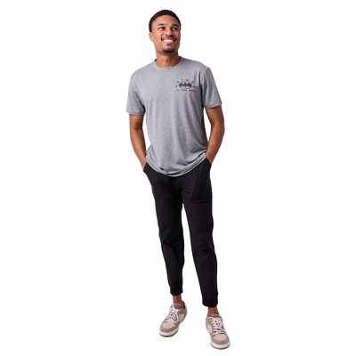 Batman Defender Of Gotham City Logo Men's Athletic Heather Crew Neck Short Sleeve Performance Tee