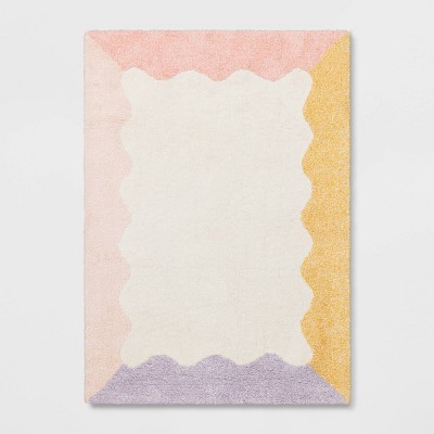 4'x6' Wave Kids' Rug Pink - Pillowfort™