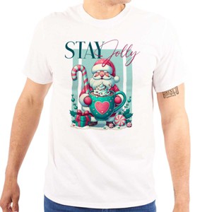 Christmas Santa Claus Stay Jolly Graphic T Shirt Men or Women Brisco Brands - 1 of 4