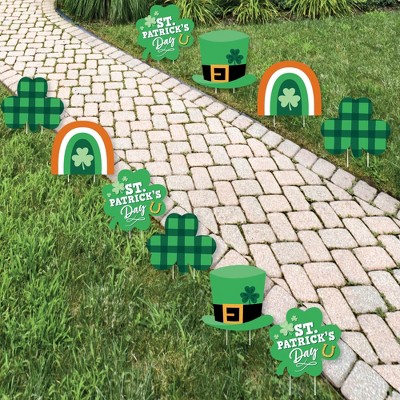 Big Dot Of Happiness Irish Gnomes - Lawn Decorations - Outdoor St.  Patrick's Day Party Yard Decorations - 10 Piece : Target