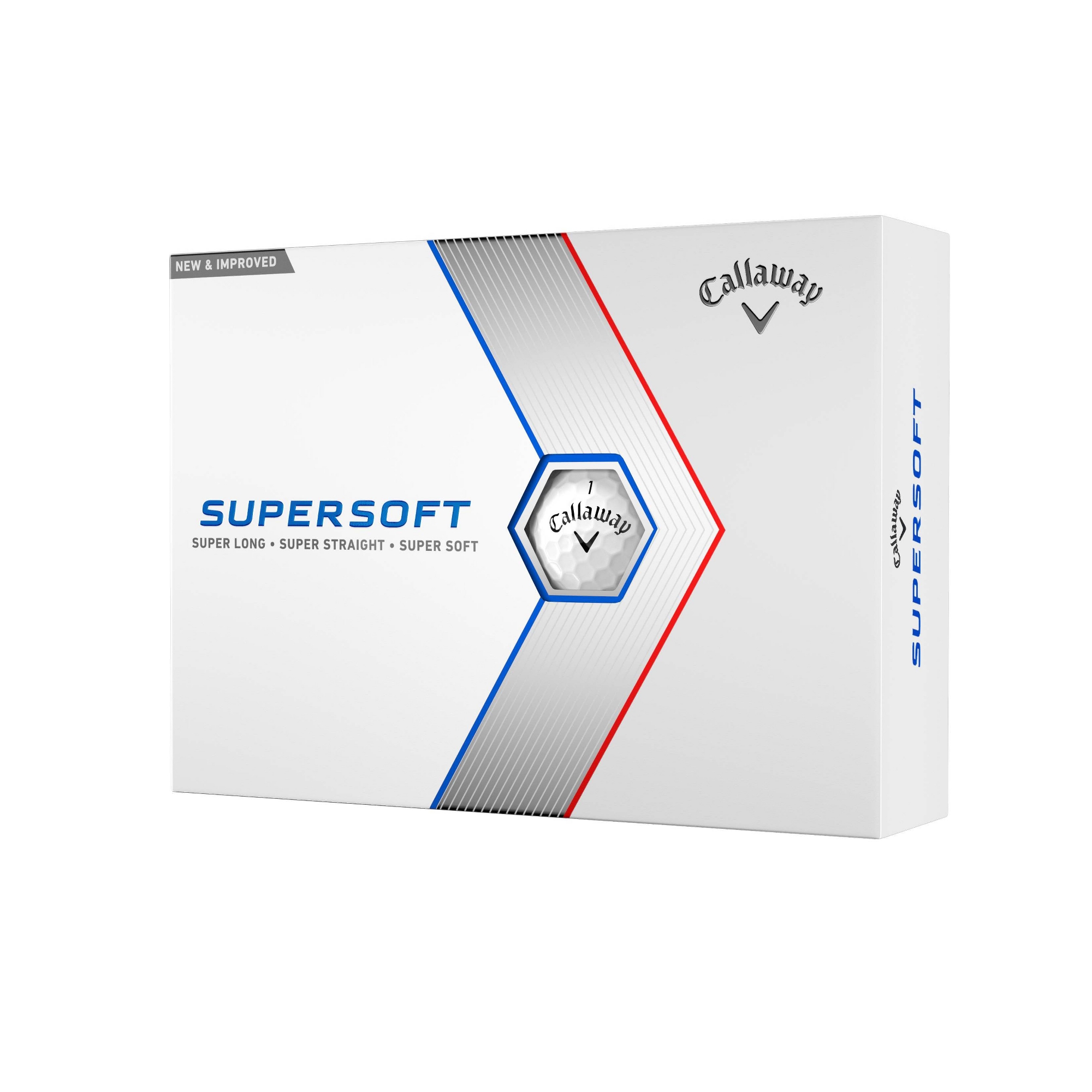 Callaway Supersoft Golf Balls 12pk - White: Rubber Core, Ionomer Shell, Age 13+