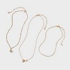 Girls' Initial with Choker and Layered Necklace Set - art class™ Gold - 2 of 3