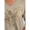Jessica London Women's Plus Size Stretch Cotton Embroidered Tee - 3 of 4
