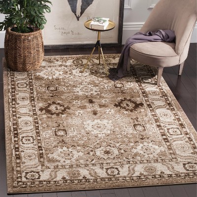 Taupe Hand-Knotted Square Synthetic Area Rug