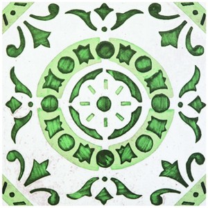 GoodGram Peel N' Stick DIY Retro 12x12 Self Adhesive Vinyl Floor Tile - 20 Tiles (20 Total SF in a Box) - Green Medallion - 20 Tiles/20 sq. ft. - 1 of 4