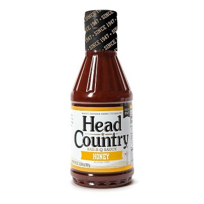Head Country Honey Bar-B-Q Sauce, 20 oz, Pack of 2