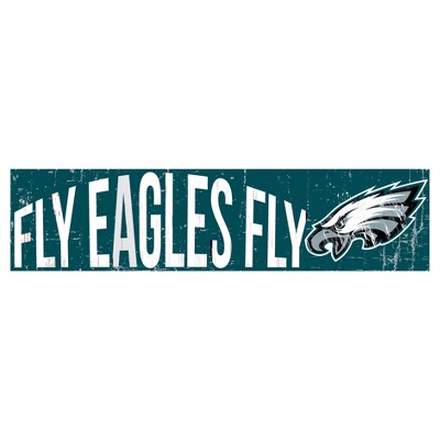 NFL Philadelphia Eagles Fan Creations Distressed Wood Logo 11x19 Sign -  Gray