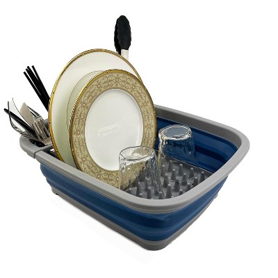 Shopwithgreen 4-Person Collapsible Camping Dish Set | Portable Folding Plates, Bowls, Cups & Utensils For Picnics & Travel