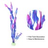 Unique Bargains Plastic Artificial Water Plants Aquarium Decorations Grass Purple 12.2" Height 1 Pc - 3 of 4