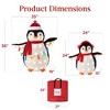 Best Choice Products 2-Piece Lighted 3ft Pop-Up Penguin Family Outdoor Christmas Decoration w/ 150 LED Lights - 2 of 4