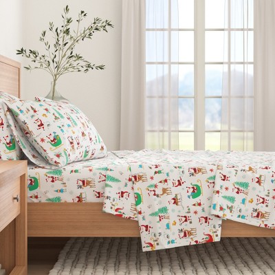 100% Cotton Christmas Flannel Sheets - Great Bay Home