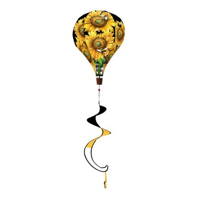 Briarwood Lane Summer Hot Air Balloon Wind Twister 54x12 Buzzing Sunflowers For Summer Balloon