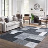 Washable Modern Plaid Rug Non Slip Low Pile Rug Soft Geometric Throw Floor Cover Foldable Indoor Carpet for Living Room Bedroom Playroom Nursery - 2 of 4
