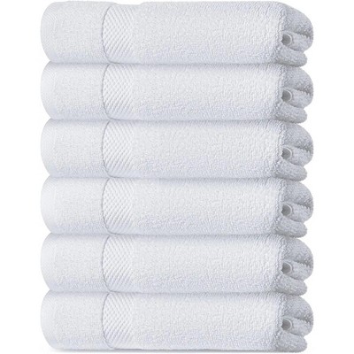 White Classic Luxury 100% Cotton Bath Towels Set Of 4 - 27x54