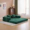 COMHOMA Floor Couch, Compression Sofa, Convertible Floor Sofa Bed with Pillow Back Support Armrest, for Living Room, Bedroom - 3 of 4