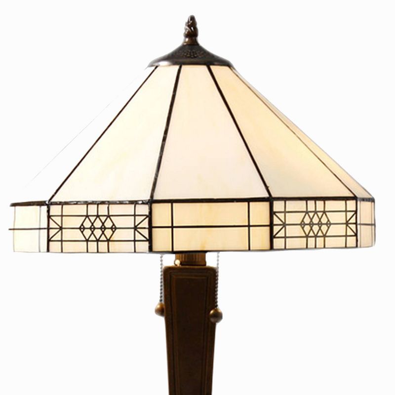 14&#34; x 14&#34; x 21&#34; Mission Style Table Lamp White/Brown - Warehouse of Tiffany, 3 of 5