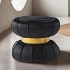 GlasFlength Accent Chairs Sofa Stool Footstool Vanity Stool Makeup Armless Chair Lazy Chair for Living Room, Black, 15"*15"*17.5" - 2 of 4