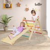 Costway 3-in-1 Triangular Climbing Toys Foldable & Height-adjustable Triangle Set Colorful/Natural - image 2 of 4