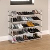 Home-Complete 5-Tier Shoe Rack for 25 Pairs, White - 2 of 4