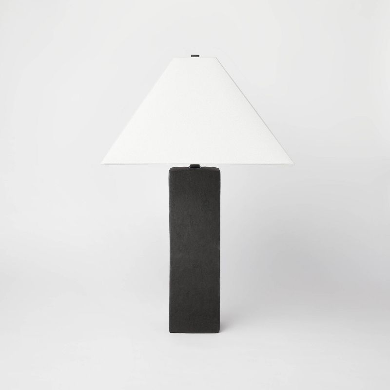 Square Table Lamp with Tapered Shade Black (Includes LED Light Bulb) - Threshold&#8482; designed with Studio McGee, 1 of 6