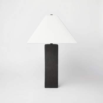 Square Table Lamp with Tapered Shade Black (Includes LED Light Bulb) - Threshold™ designed with Studio McGee