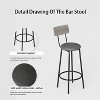 GDFStudio Elara Modern 5 Piece Faux Leather Upholstered Bar Table and Stool Set - 4 of 4