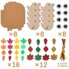 8 Pcs DIY Fall Hedgehog Craft Kit w/Maple Leaves and Wiggle Eyes, Leafy Animal Ornament Art Supplies for Thanksgiving Decor, Birthday Party Activities - 4 of 4