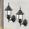 C Cattleya 1-Light Die-Cast Aluminum Outdoor Wall Sconce with Black Finish, 2 Pack - 2 of 4