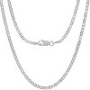 Steeltime 24" Italiansterling silver mariner link chain necklace - 2 of 3
