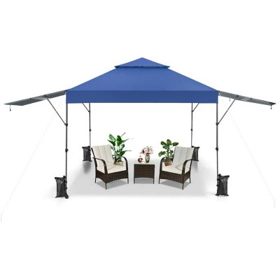10 x 17.6 Feet Outdoor Instant Pop-up Canopy Tent with Dual Half Awnings