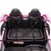 TopComfy Baby Walkers Two Seater Kids Ride On Car Large Seat Width Four Wheel Suspension Rear Storage Space for Kids, Pink, 43.7"*25"*15.16" - 4 of 4
