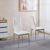 APRILSOUL27.4"chair set of 4,CHROME COLOR LEG,WHITE SEAT - 3 of 4