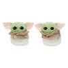 The Mandalorian 3D Grogu Character Head Adult Green & Brown Plush Slippers - 3 of 4