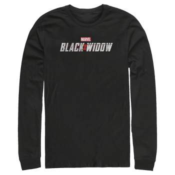 Men's Marvel Black Widow Movie Logo Long Sleeve Shirt