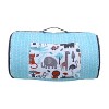 Bacati - Safari Jungle Animals Aqua Orange Gray Toddler Nap Mat - 3 of 4