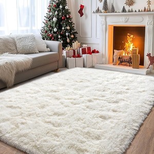 Area Rugs for Living Room Bedroom, Non-Slip Fluffy Soft Shag Carpet for Kids Home Dorm Decor - 1 of 4
