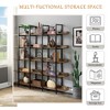 Runesay 5 Tier Bookcase Home Office Open Bookshelf, Vintage Industrial Style Shelf with Metal Frame - 3 of 4